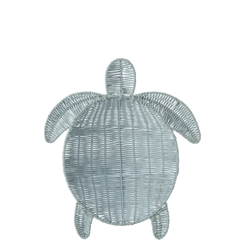 Wanddecoratie Turtle Ijzer Lichtblauw Large J-Line
