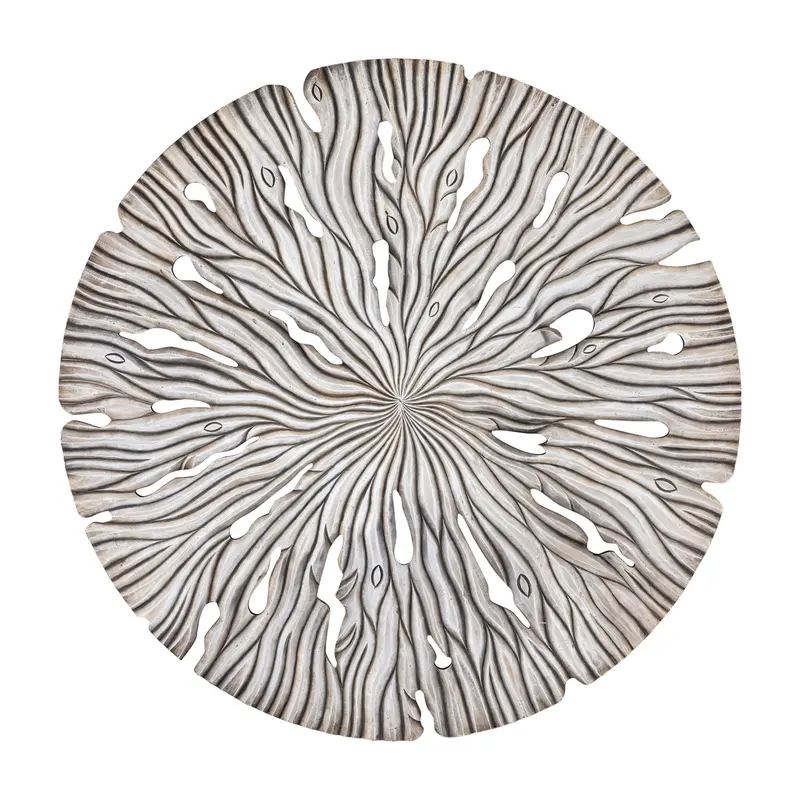 Wandpaneel Bonte L - 120x2x120 cm - MDF - Creme PTMD