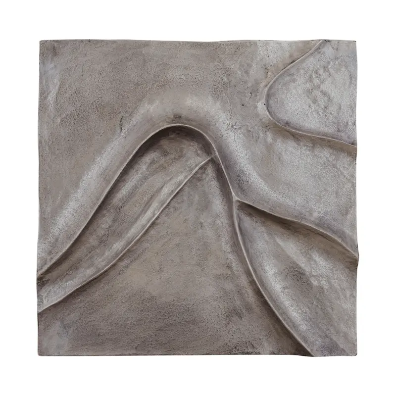 Wandpaneel Gihan - 70x5x70 cm - Aluminium - Zilver PTMD