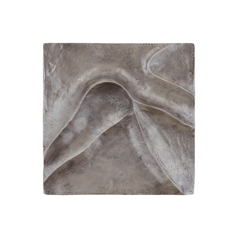 Wandpaneel Gihan M - 55x5x55 cm - Aluminium - Zilver PTMD
