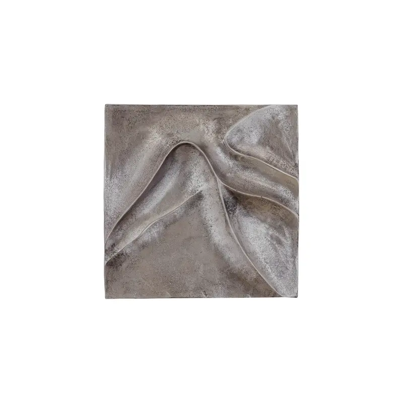 Wandpaneel Gihan S - 42x5x42 cm - Aluminium - Zilver PTMD