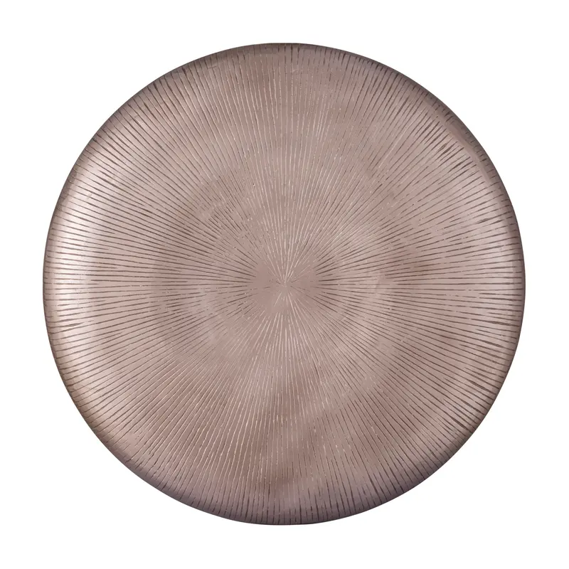 Wandpaneel Toran Rond Gestreept MDF Brons Ø120cm PTMD