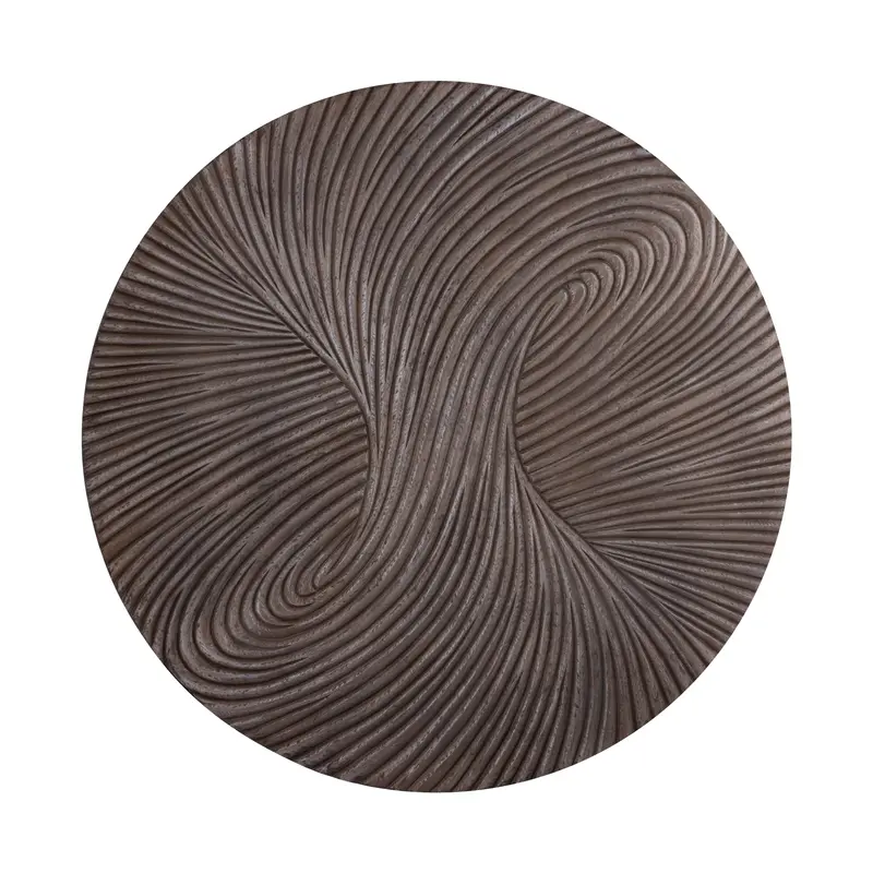Wandpaneel Wiktor Rond MDF Bruin Ø120cm PTMD