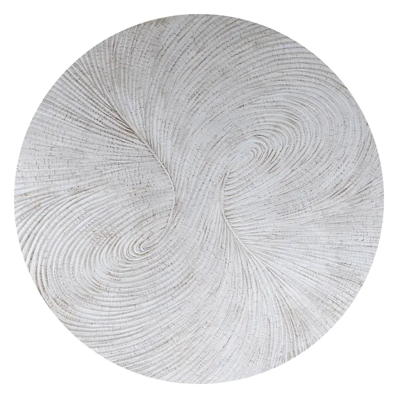 Wandpaneel Wiktor Rond MDF Wit Ø180cm PTMD