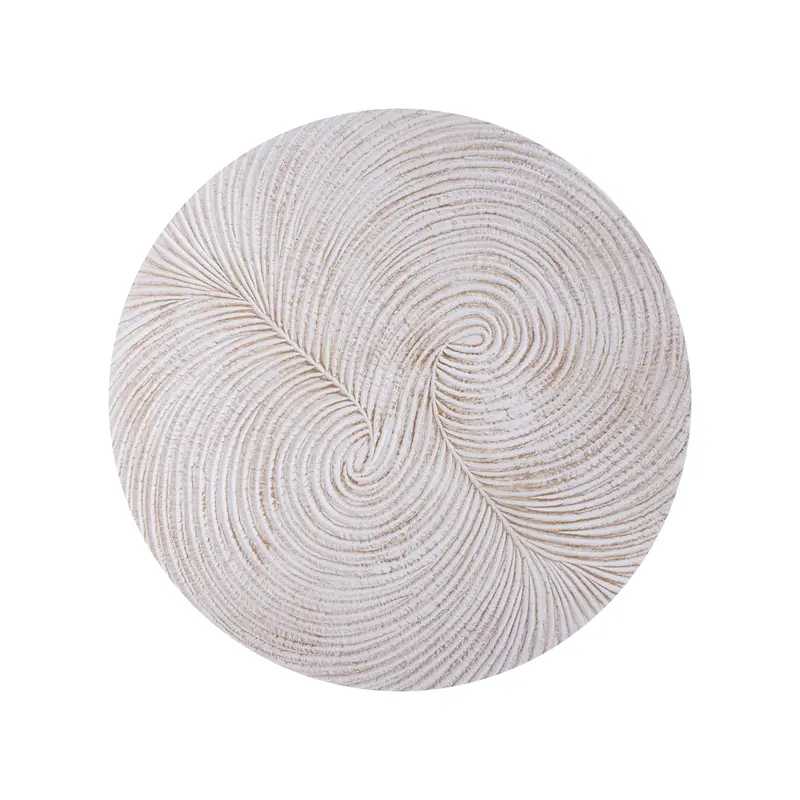 Wandpaneel Wiktor Rond MDF Wit Ø90cm PTMD