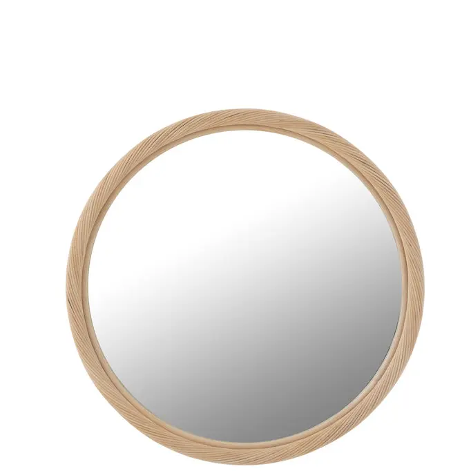 Wandspiegel Rond Rotan/Glas Naturel Medium Ø 66.5 cm