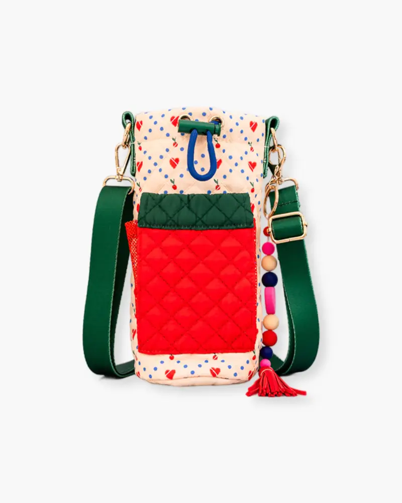 Water Bottle Sling - Cherry Hearts [PRE ORDER]