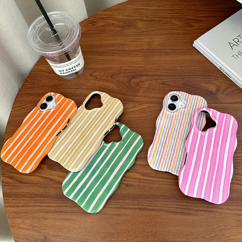 Wavy Artistic Stripes iPhone Case