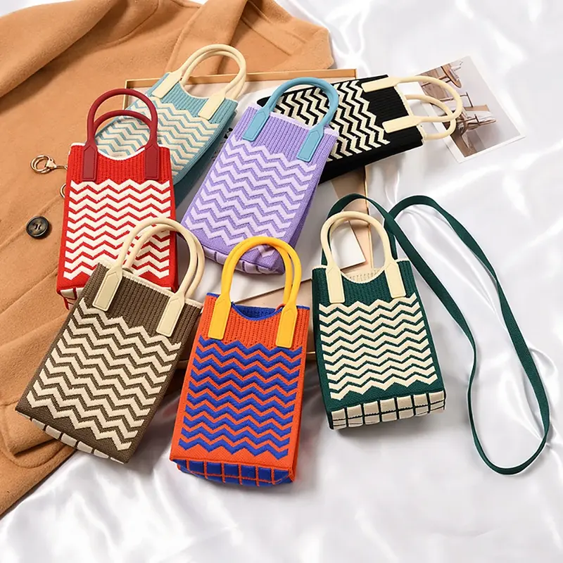 Wavy Knitted Mini Bags (7 Colours)