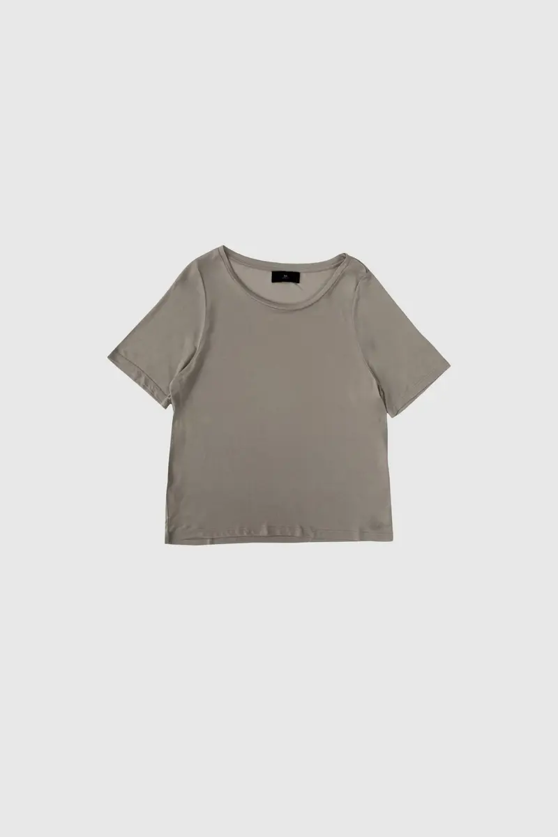 WBLJessie Scoop Neck Tee 1709 Grey Sand