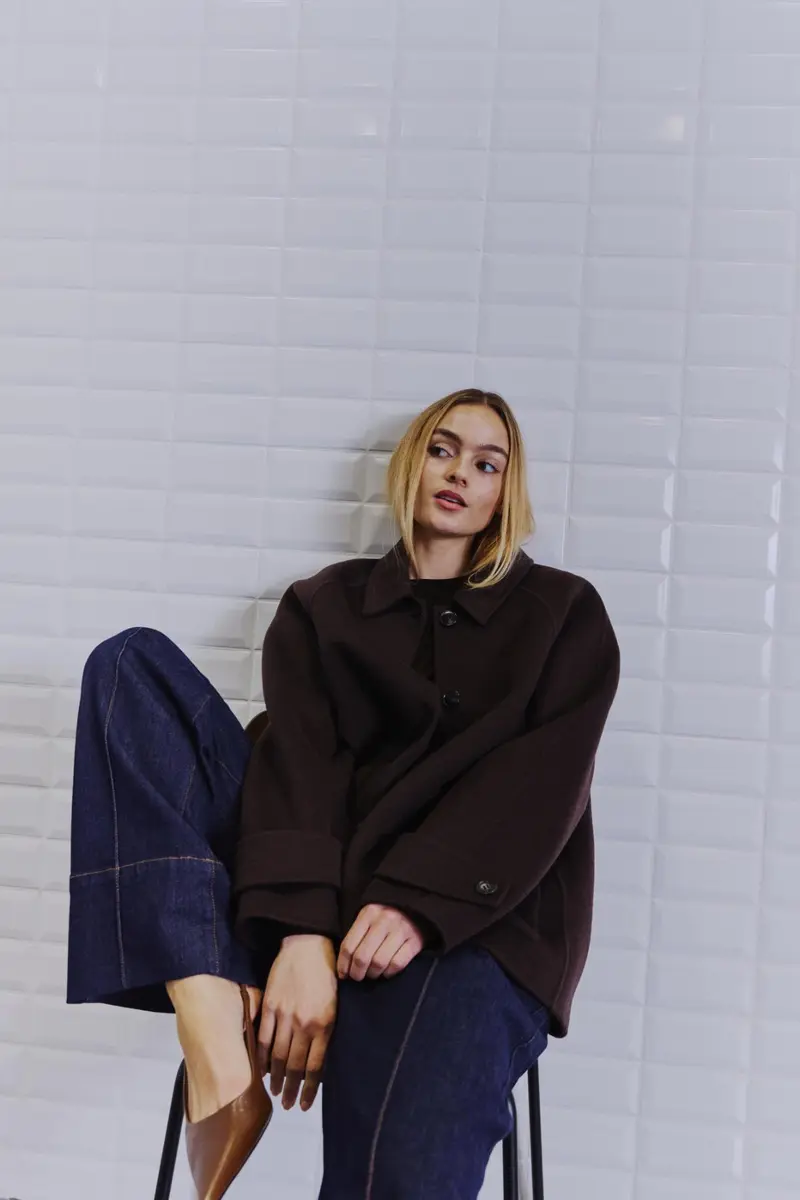 WBLLucia Mel Wool Coat 1385 Dark Brown