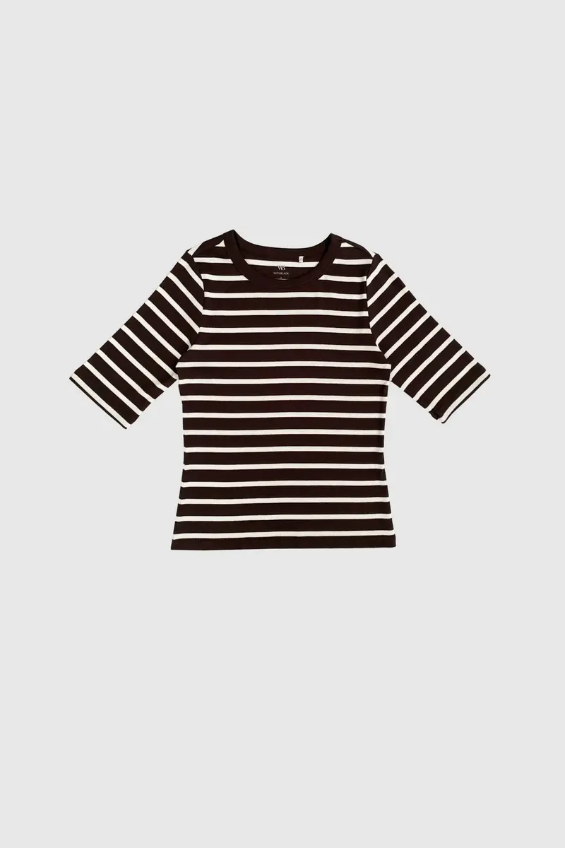 WBLLullu SS Tee 1273 Chocolate/White