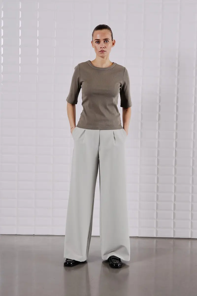 WBLLullu SS Tee 1273 Light Stone Grey