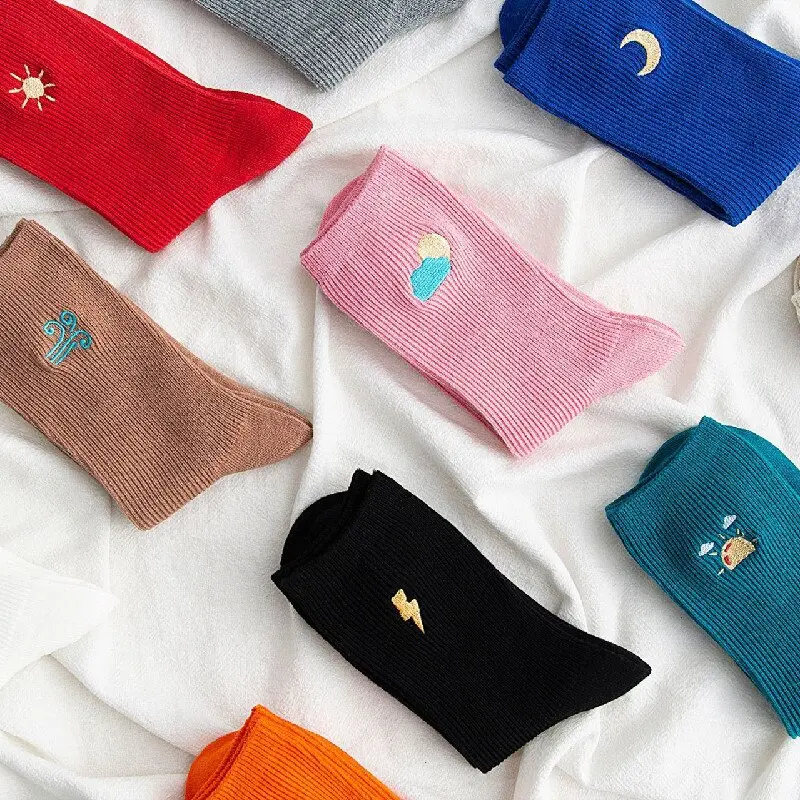 Weather Icon Crew Socks (10 Designs)