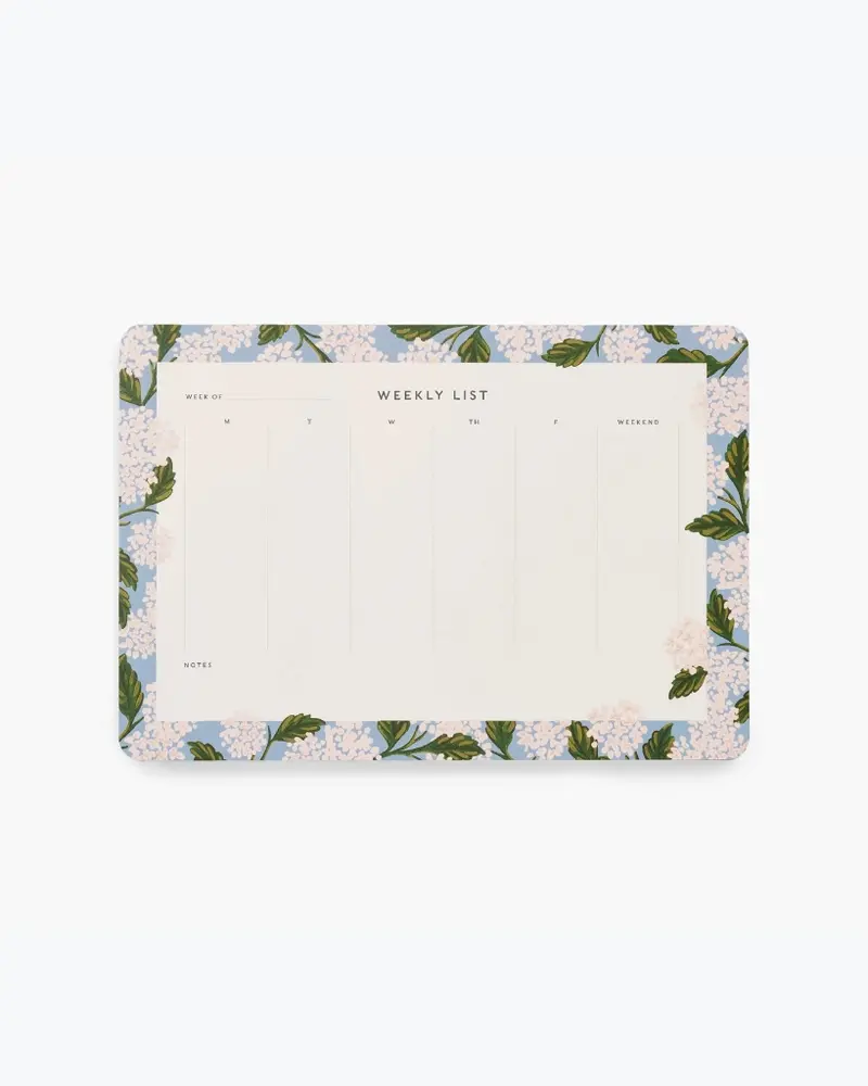 Weekly Desk Pad - Hydrangea [PRE ORDER]