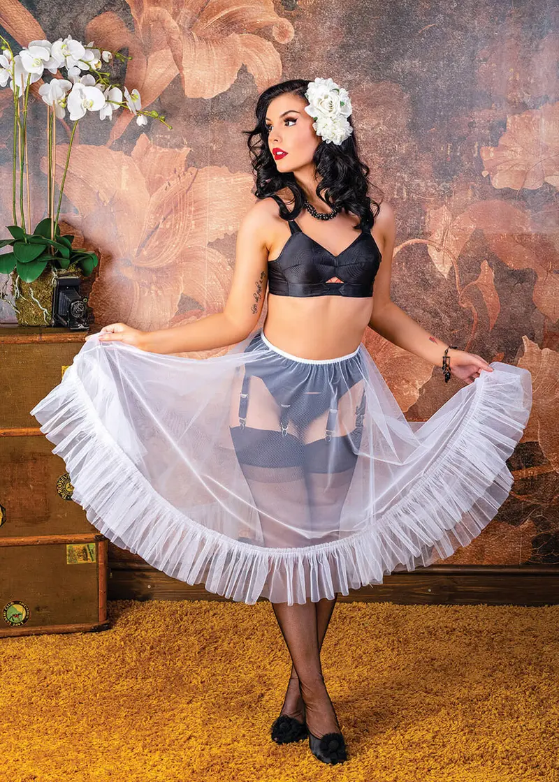 What Katie Did Sandra Frilly 50's Petticoat White