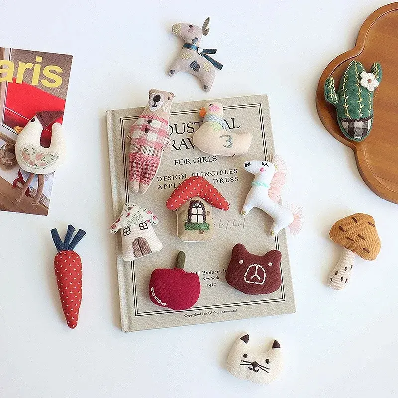 Whimsical Linen Character Brooch (19 Designs)