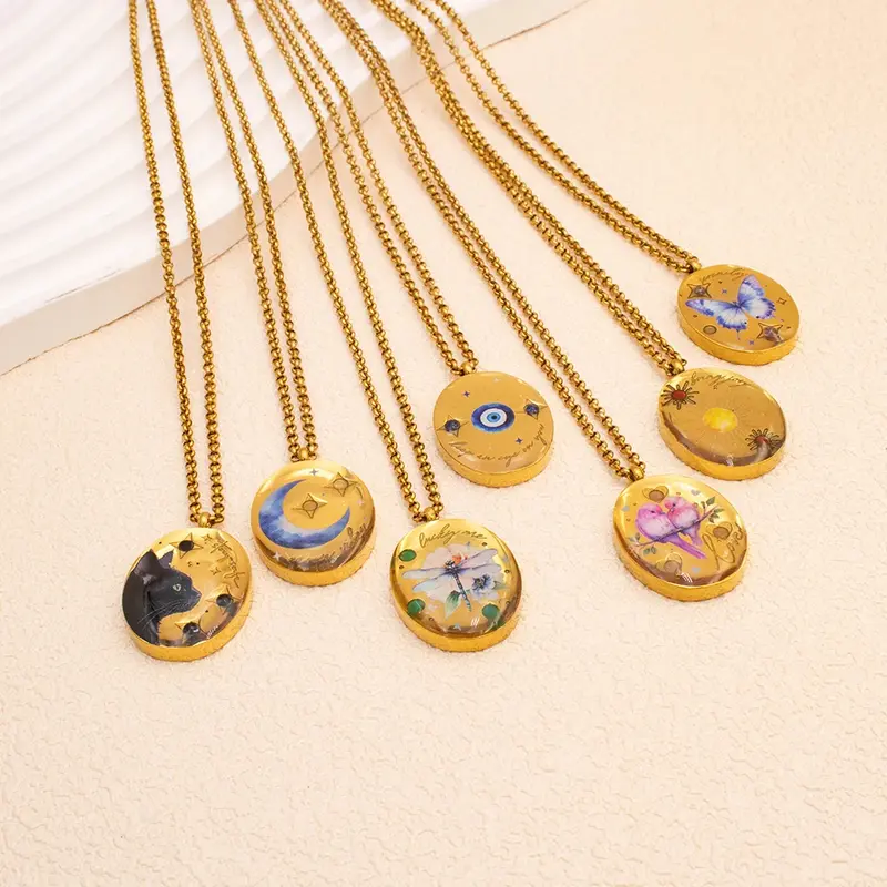 Whimsical Print Charm Necklace (7 Designs)