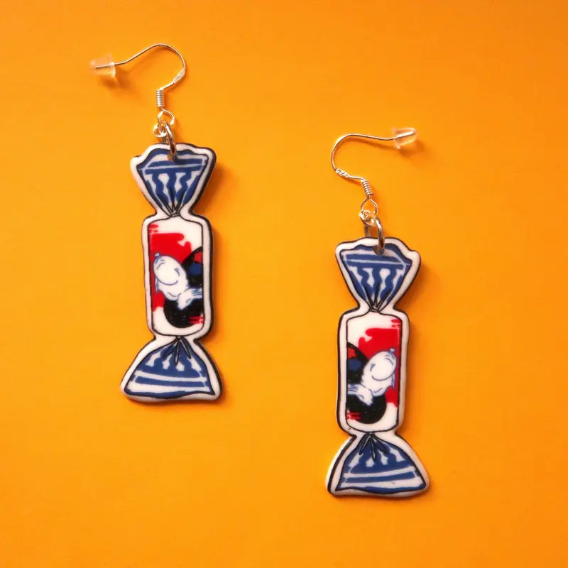 White Rabbit Candy Earrings