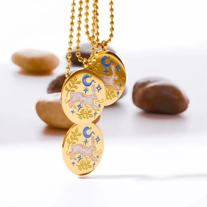White Rabbit Charm Necklace