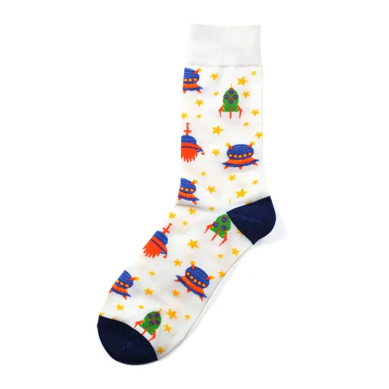 White Spaceship Crew Socks