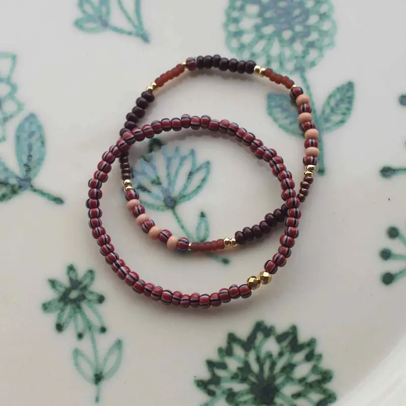 widaro armband brown stripey tones