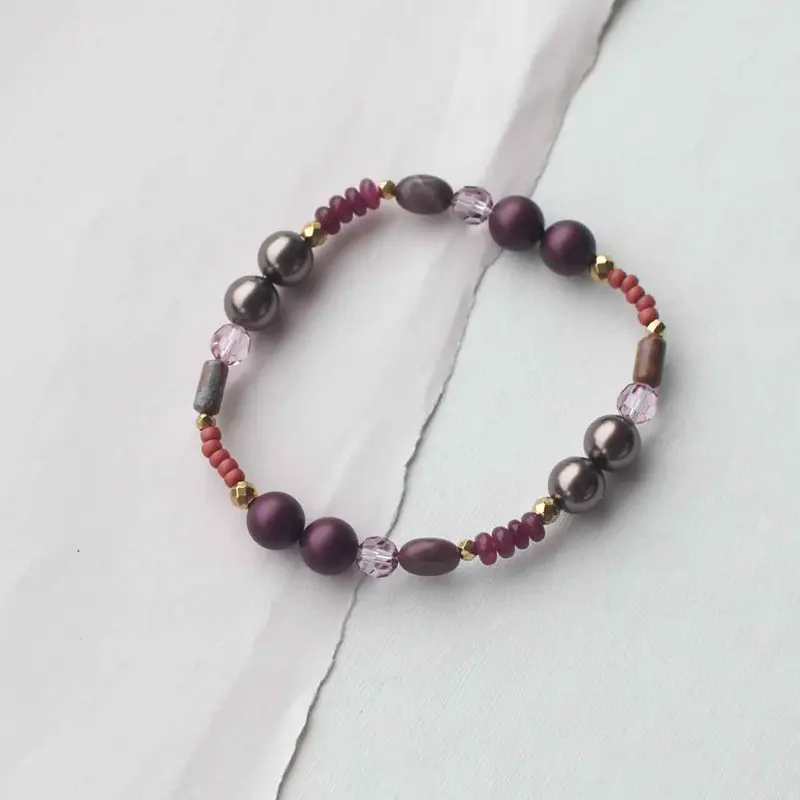 widaro armband burgundy brown in the mix
