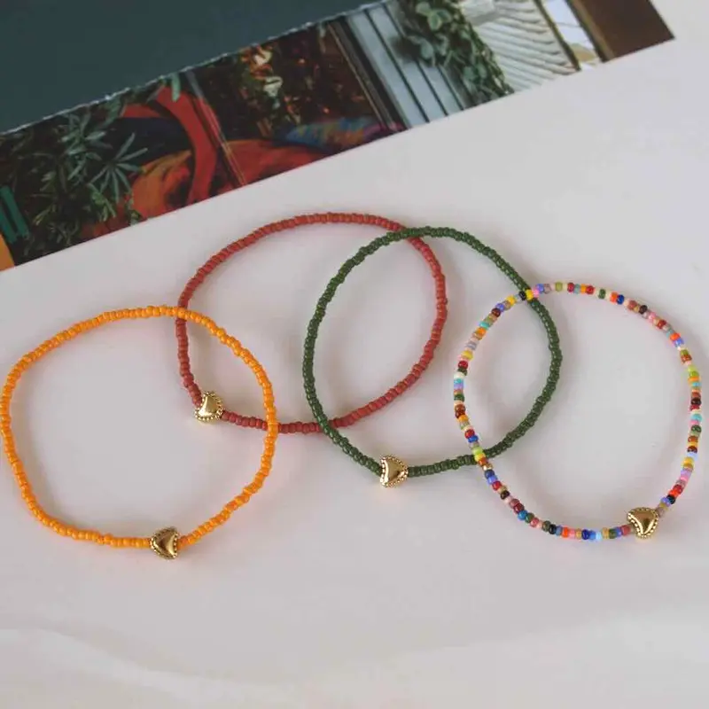 widaro armband colour with a heart (kies je soort)