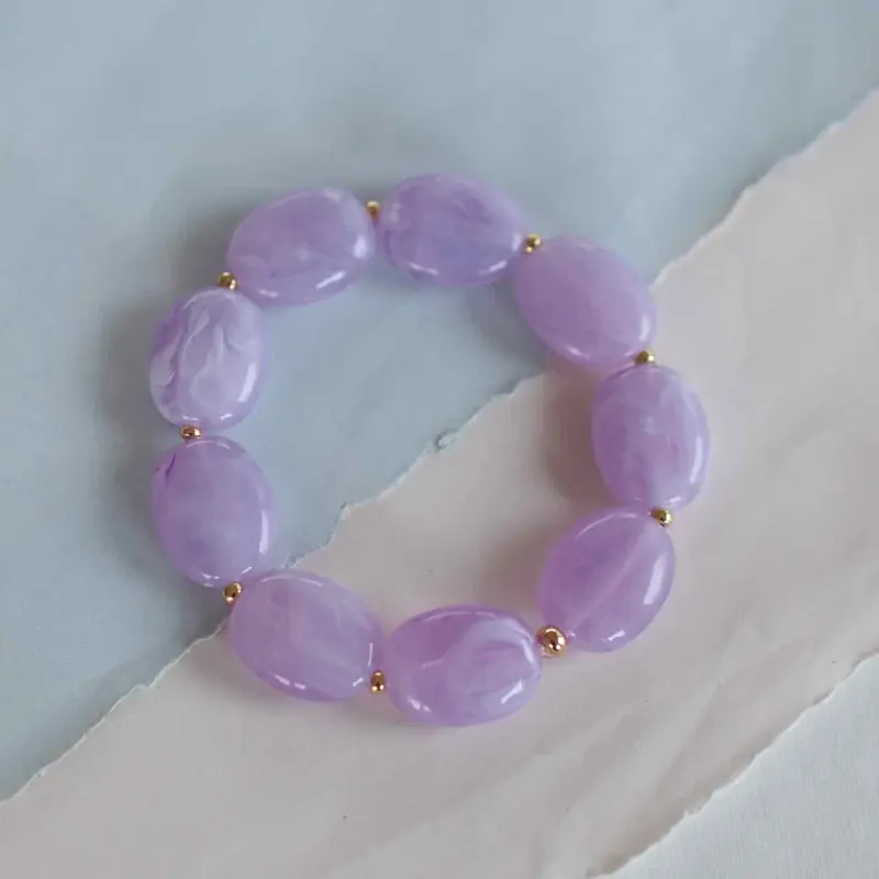 widaro armband oval purple marble