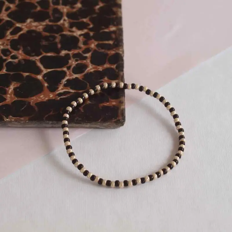 widaro armband stripey dark brown