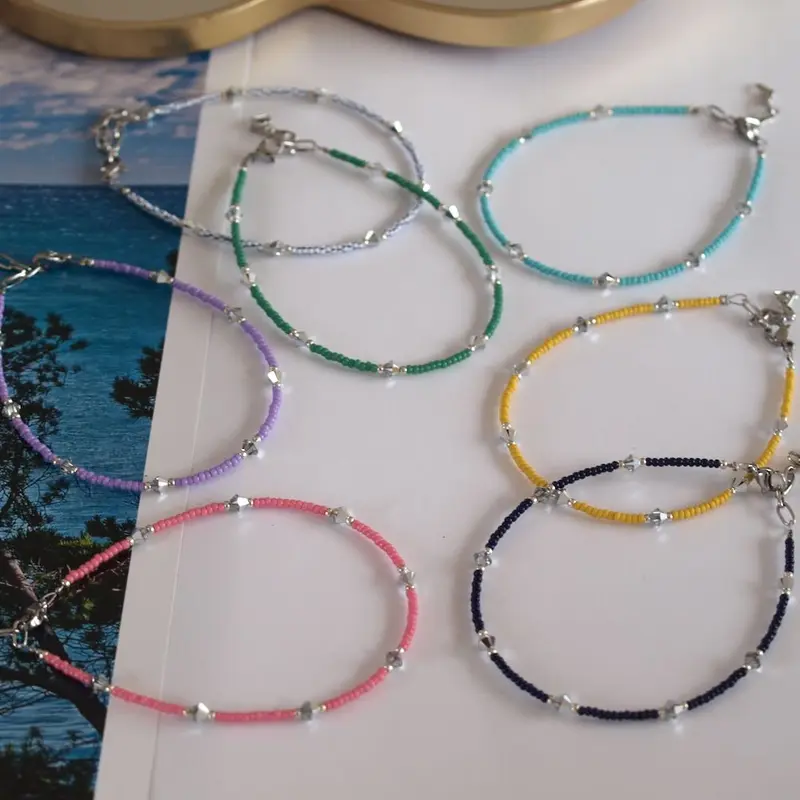 widaro enkelbandje summer colours silver (kies je kleur)