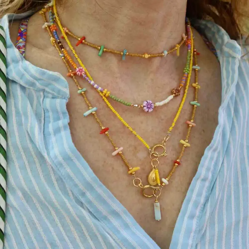 widaro halflange ketting geel
