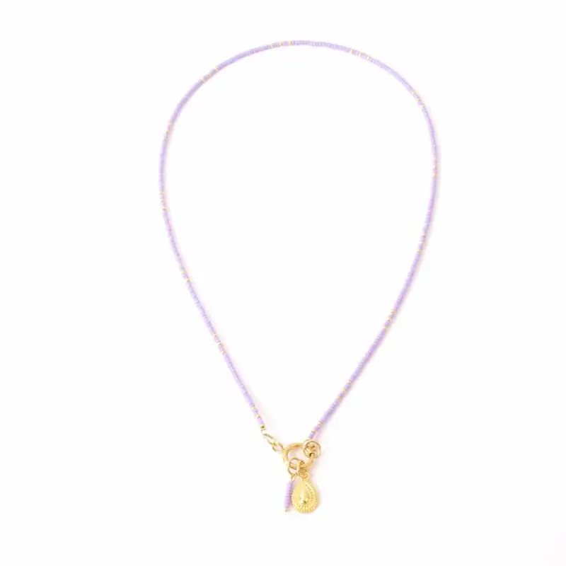 widaro halflange ketting lila