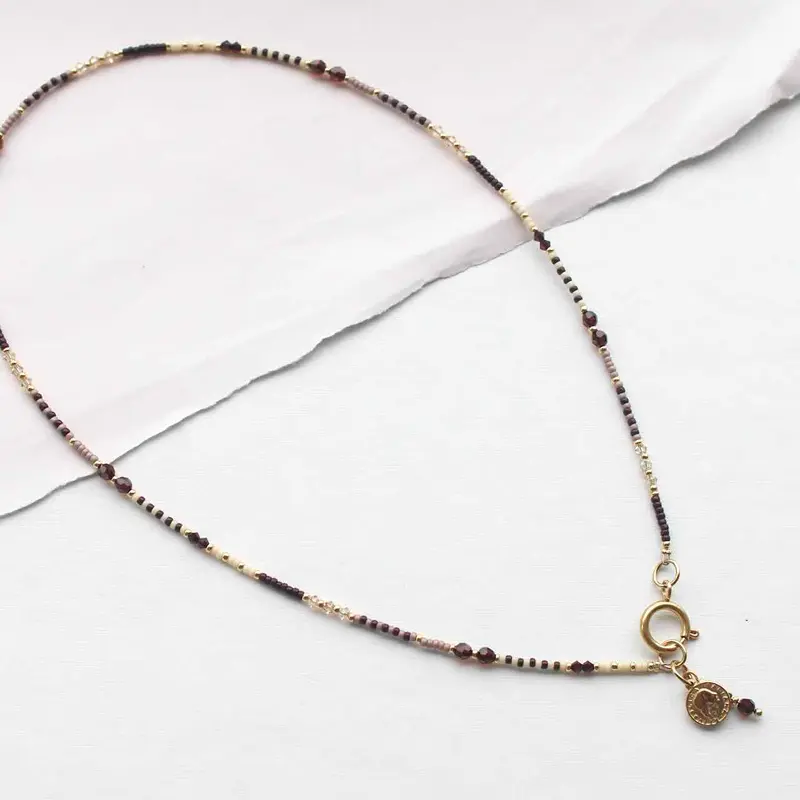 widaro halflange ketting mix dark brown