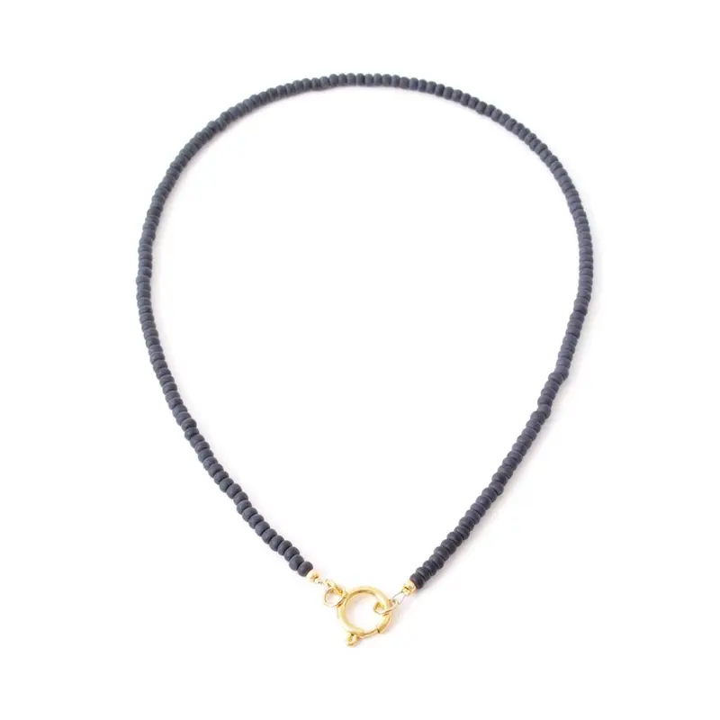 widaro ketting black beads (kies goud/zilver)