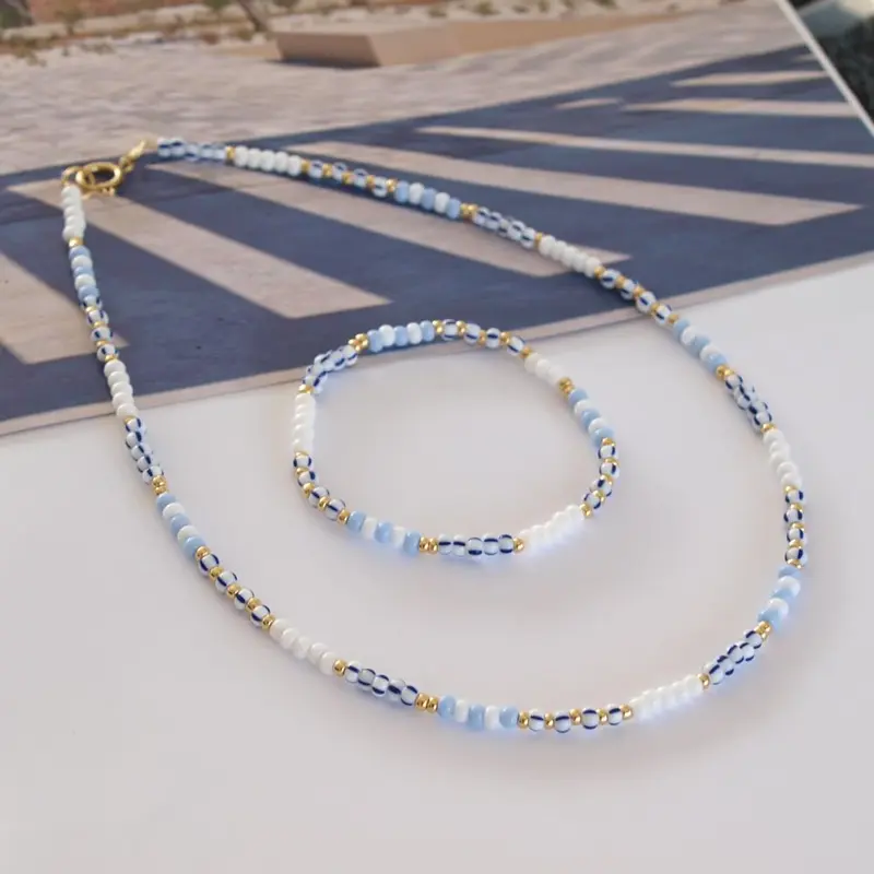 widaro ketting blue white stripes