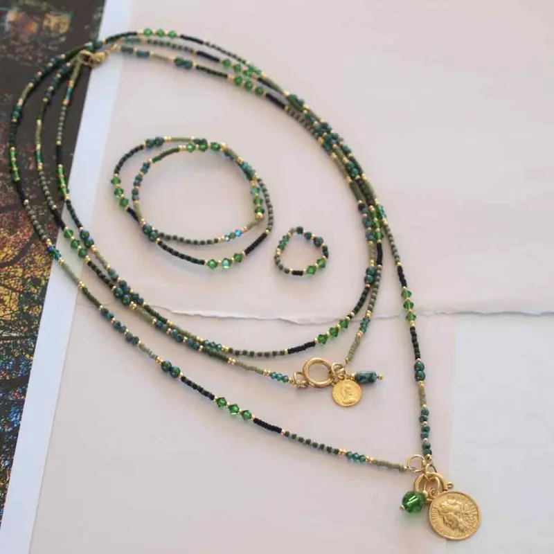 widaro ketting green black (kies je lengte)
