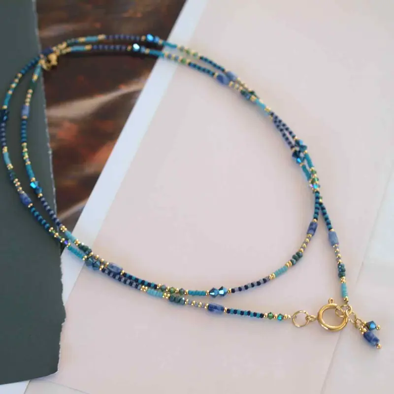 widaro ketting mix blue azure (kies je lengte)