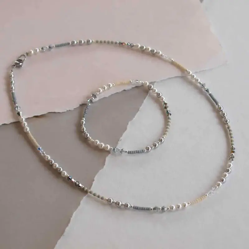 widaro ketting pearl chique silver