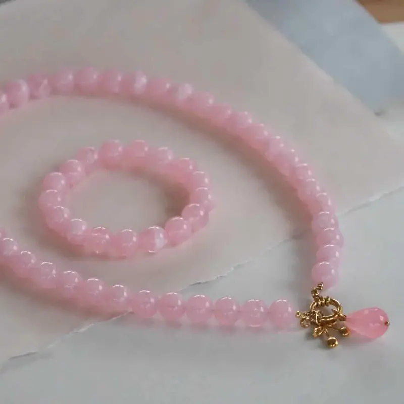 widaro ketting pink marble