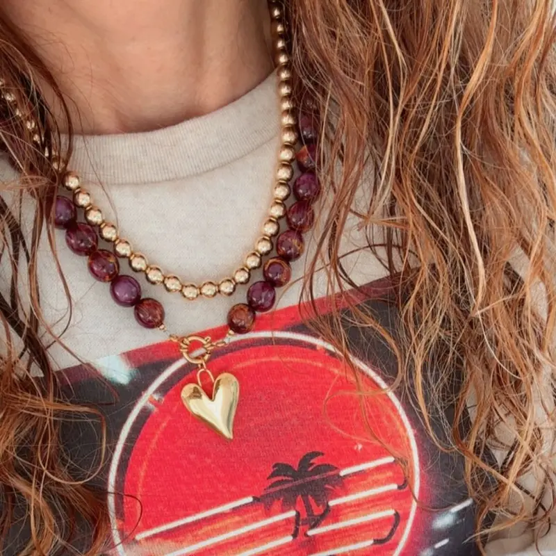 widaro ketting purple gold