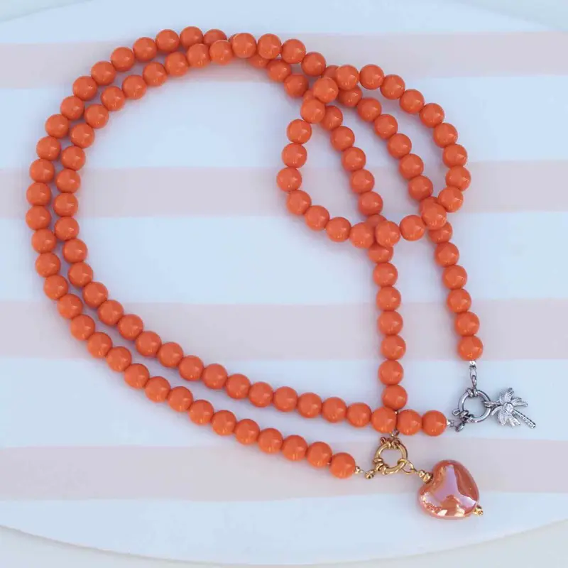 widaro ketting round orange (kies je slot)