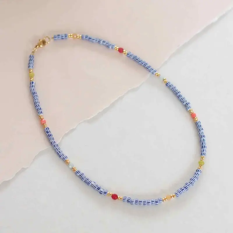 widaro ketting stripey blue pastel