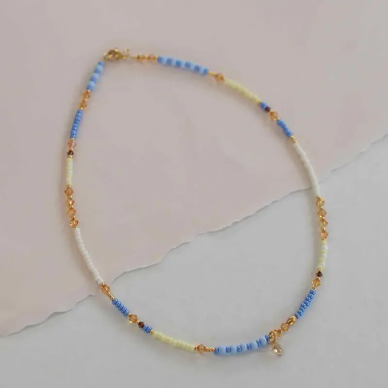 widaro ketting summer blue with shiny charm