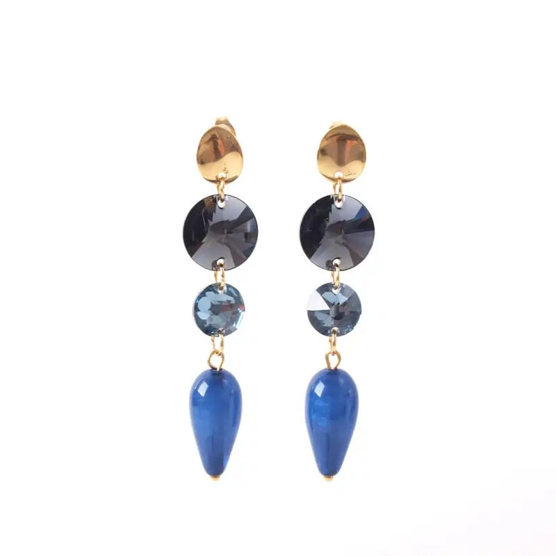 widaro oorbellen blue drop