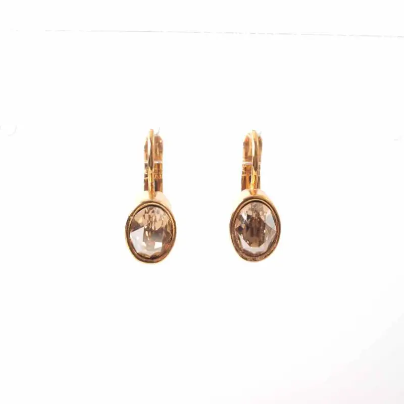 widaro oorbellen crystal golden shadow ovals