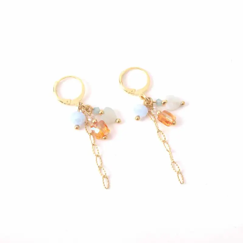widaro oorbellen light blue charms