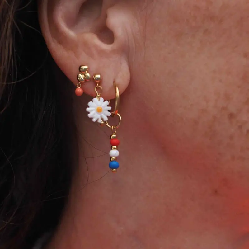 widaro oorbellen rood/wit/blauw