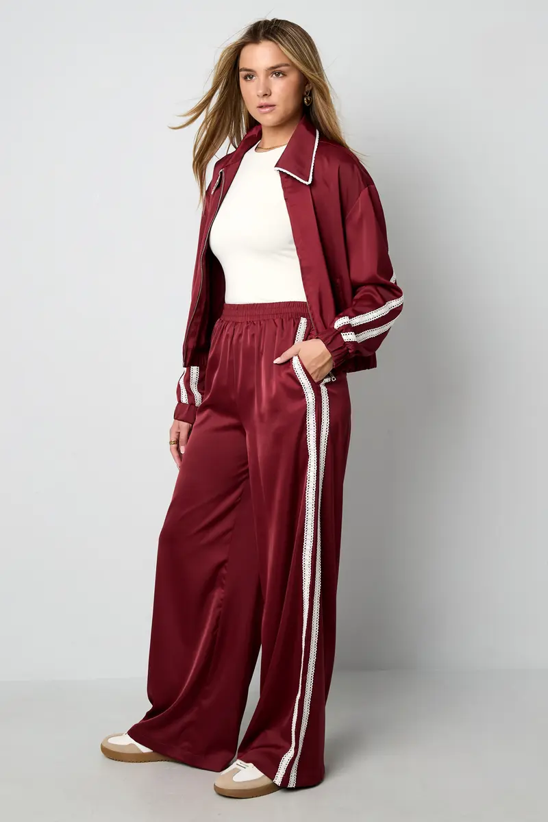 Wijde broek met strepen