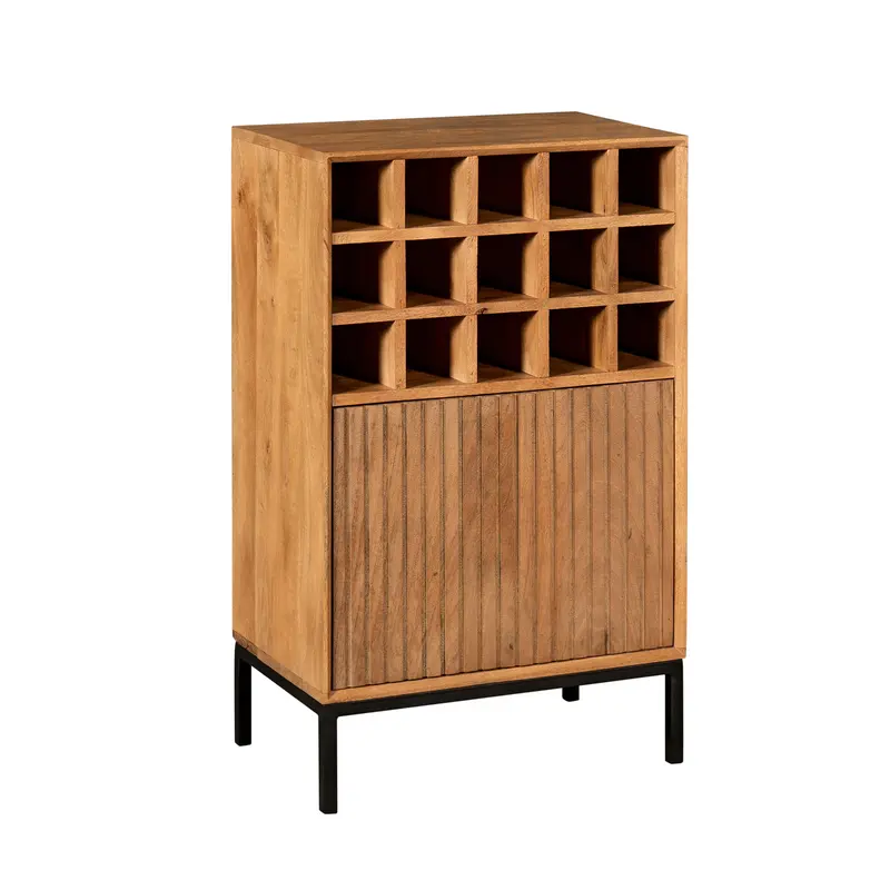 Wijnkast Madison Mangohout Naturel 55cm Starfurn